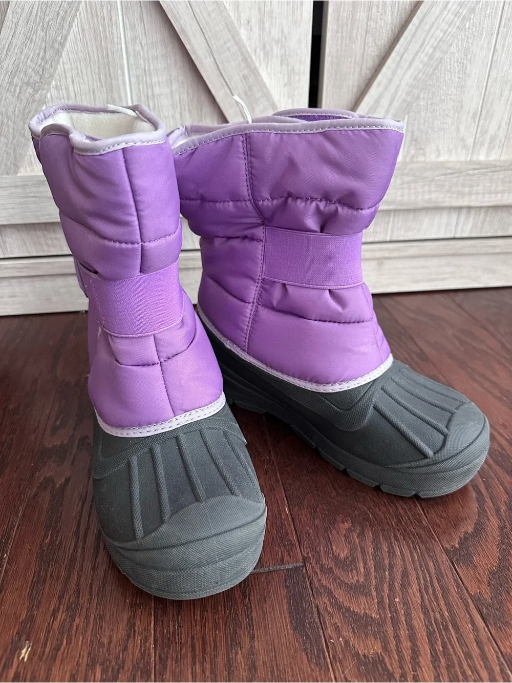 Cat & Jack little girls size 2 purple/grey winter/snow boots